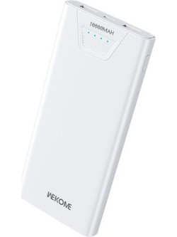 WK WP-101 Power Bank 10000mAh 12W με 2 Θύρες USB-A White