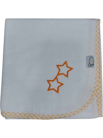 Figlio Bino Stars Πάνα Αγκαλιάς Φανελένια Πορτοκαλί 80x80cm 35-01