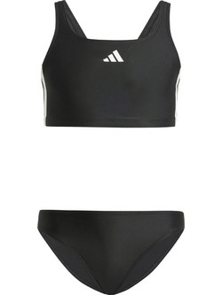 Adidas 3-Stripes V-Back Αθλητικό Παιδικό Μαγιό Bikini Set για Κορίτσι Μαύρο JN6581