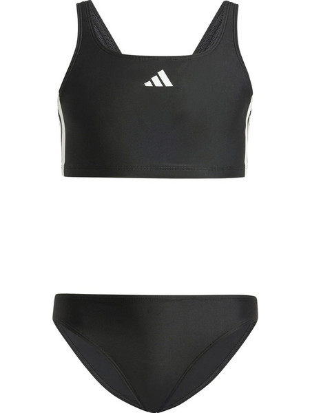 Adidas 3-Stripes V-Back Αθλητικό Παιδικό Μαγιό Bikini Set για Κορίτσι Μαύρο JN6581