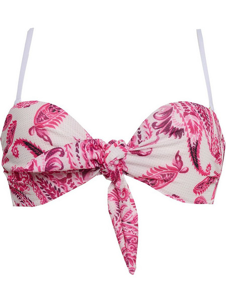 Sugarfree Bikini Top Strapless με Ενίσχυση Λευκό Φούξια 25801042-715