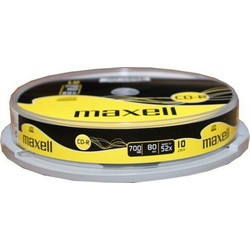 Maxell Εγγράψιμα CD-R 52x 700MB Cake Box 10τμχ