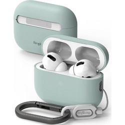 Ringke Θήκη Σιλικόνης με Γάντζο για Apple AirPods Pro 1 / 2 Πράσινη
