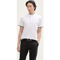 Tom Tailor Pique Ανδρική Μπλούζα Polo Κοντομάνικη Λευκή 1045705-20000