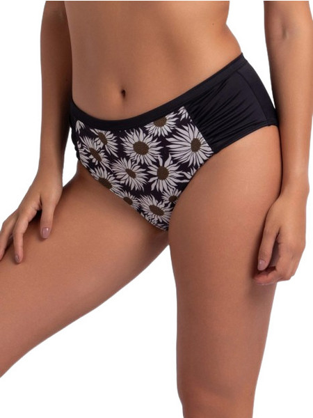 Dorina Haryana Ψηλόμεσο Bikini Slip Floral Μαύρο FXHI0018MI120-BK0084