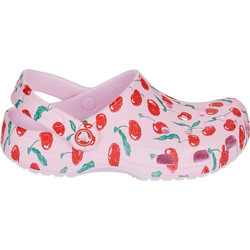 Crocs Παιδικά Παπούτσια Θαλάσσης για Κορίτσι Ανατομικά Ροζ Κόκκινα 211020-6ZW