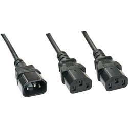Lindy 30363 Προέκταση Καλωδίου Τροφοδοσίας IEC C14 to 2 x IEC C13 1m