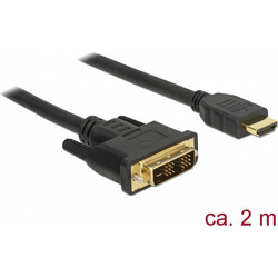 DeLOCK Καλώδιο HDMI Male to DVI-D Male 2m Black
