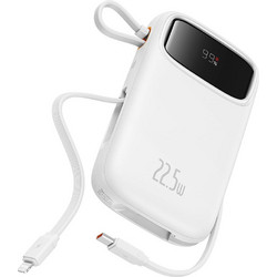 Baseus Qpow Pro+ Power Bank 20000mAh 22.5W με Θύρα USB-A & 2 Θύρες USB-C White