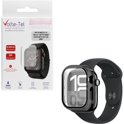 Volte-Tel Πλαστική Θήκη Tempered Glass για Apple Watch 10 46mm Γκρι