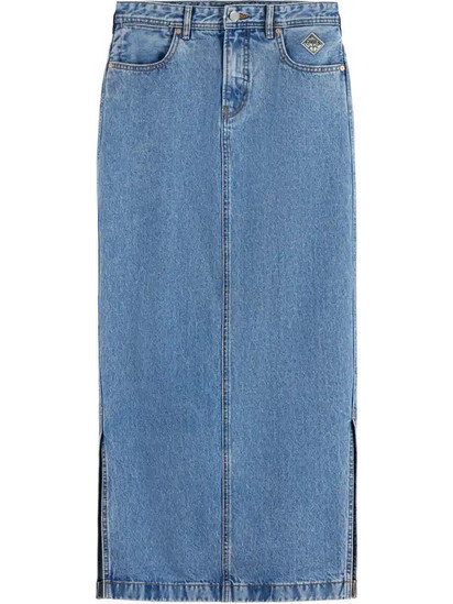Scotch & Soda Μακριά Φούστα Τζιν Μπλε 179562-7746