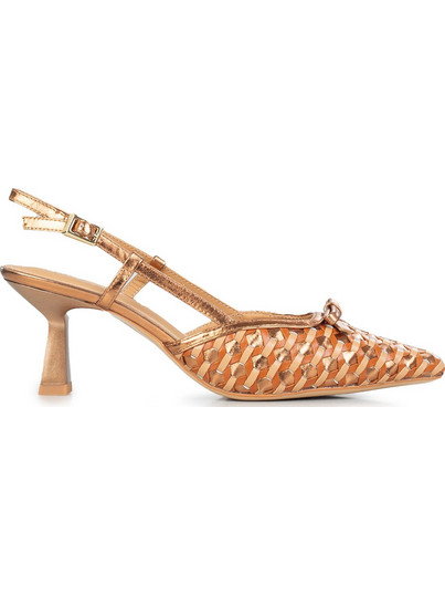 Bruno Premi Γόβες Slingback Δερμάτινες με Λεπτό Ψηλό Τακούνι Nude BL0410X