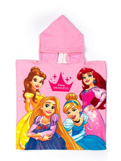 Dimcol Princess 08 Παιδικό Πόντσο Θαλάσσης Microfiber Ροζ 50x100cm