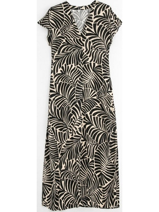 Only Mollie Midi Καλοκαιρινό Καθημερινό Φόρεμα Μπεζ 15317842