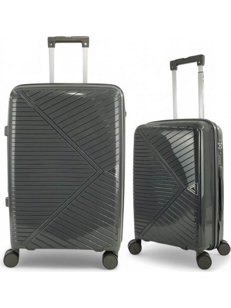 Playbags Collection KB002 Σετ Βαλίτσες 2τμχ Καμπίνας & Μεσαία Ανθρακί