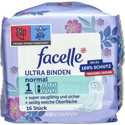Rossmann Facelle Ultra Normal Μέγεθος 1 Σερβιετάκια για Ελαφριά Ροή 16τμχ