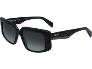 Liu Jo LJ791S 428 Γυναικεία Γυαλιά Ηλίου Ορθογώνια Κοκάλινα Μαύρα με Μαύρο Degradee Φακό