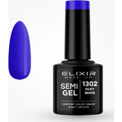 Elixir Semigel 1302 Silky White Ημιμόνιμο Βερνίκι Νυχιών 8ml