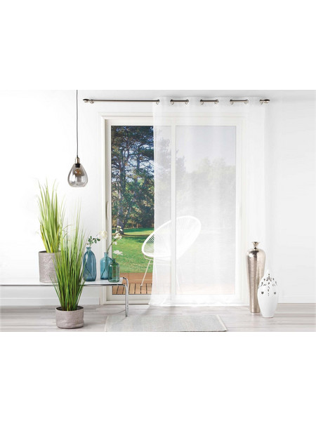 Douceur d'interieur Κουρτίνα Παραθύρου Βουάλ με Τρουκς 140x240 Voilizea 1627062 Λευκό
