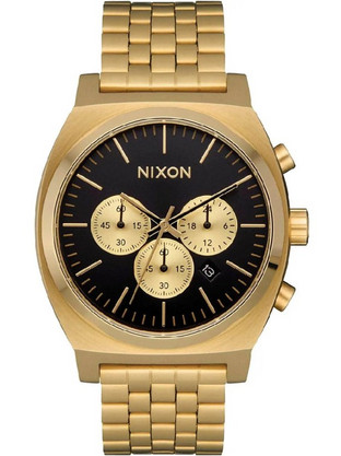 Nixon Ανδρικό Ρολόι Χρονογράφος με Χρυσό Μεταλλικό Μπρασελέ A972-5333-00