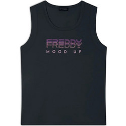 Freddy Γυναικείο Αθλητικό T-Shirt Μαύρο Μωβ S25WCRK1-B109