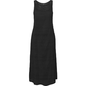 Vero Moda Midi Καλοκαιρινό Καθημερινό Φόρεμα Πλεκτό Μαύρο 10309293