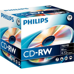 Philips CW7D2NJ10/00 Εγγράψιμα CD-RW 12x 700MB 10τμχ