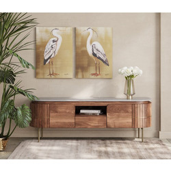 Kare Design Έπιπλο Τηλεόρασης Μασίφ Ξύλο Μάνγκο Μ145xΠ42xΥ48cm Grace 86464