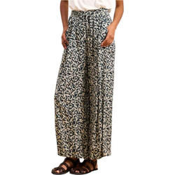 Namaste Ψηλόμεση Υφασμάτινη Γυναικεία Παντελόνα Loose Εφαρμογή με Λάστιχο Γκρι SS0125019