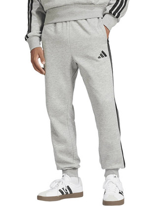 Adidas Essentials Ανδρικό Παντελόνι Φόρμας Fleece με Λάστιχο Γκρι JE6318