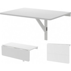 Costway Γραφείο Τοίχου Ξύλινο 80x60x45cm CB10641WH