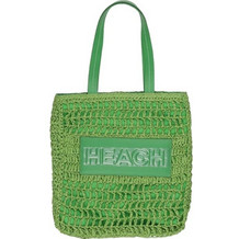 Silvian Heach Ψάθινη Τσάντα Θαλάσσης Χειρός Πράσινη 34x40cm RCP25042BO