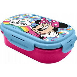 Kids Licensing Minnie Πλαστικό Παιδικό Σετ Δοχείο Φαγητού Πολύχρωμο