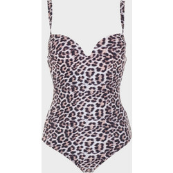 Gsecret Ολόσωμο Μαγιό Animal Print Μπεζ Μαύρο SQ66728-33935
