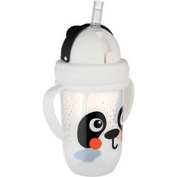 Canpol Κύπελλο με Καλαμάκι White Panda 270ml