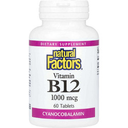 Natural Factors Vitamin B12 Cherry 90 Ταμπλέτες
