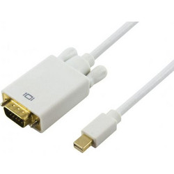 Powertech Καλώδιο Mini DisplayPort to VGA Male 3m White CAB-DP013