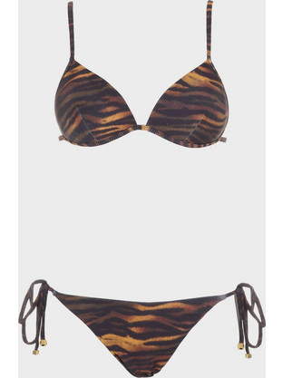 Gsecret Bikini Set Τριγωνάκι Animal Print Καφέ C6212-32874