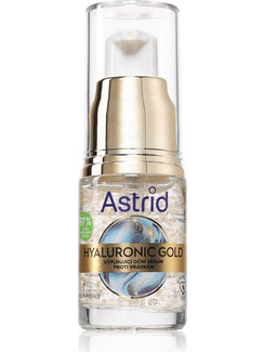 Astrid Hyaluronic Gold Αντιγηραντικό Ενυδατικό Serum Ματιών για Λάμψη με Νιασιναμίδη & Υαλουρονικό 15ml