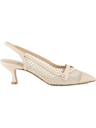 Guy Laroche Γόβες Slingback Δερμάτινες με Λεπτό Ψηλό Τακούνι Εκρού S002-55