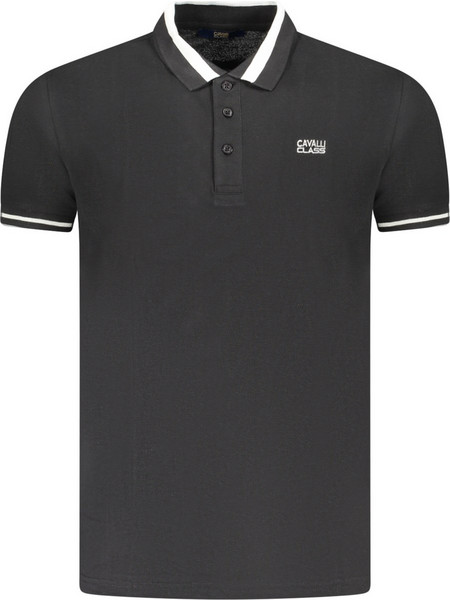Cavalli Class Ανδρική Μπλούζα Polo Κοντομάνικη Μαύρη TXT64R-KB002-05051