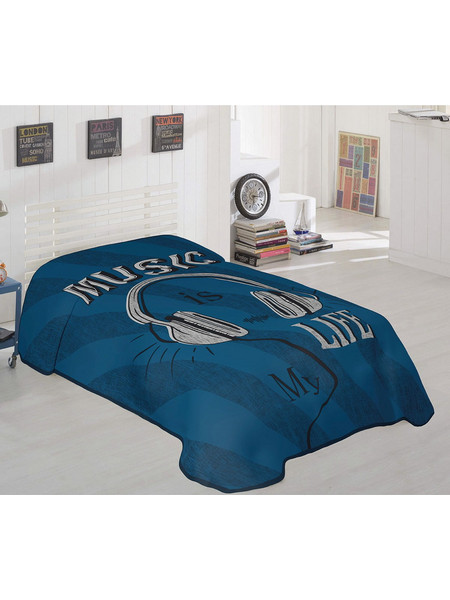 Beauty Home Art 6116 Παιδική Κουβέρτα Music Is My Life 160x220 Μπλε
