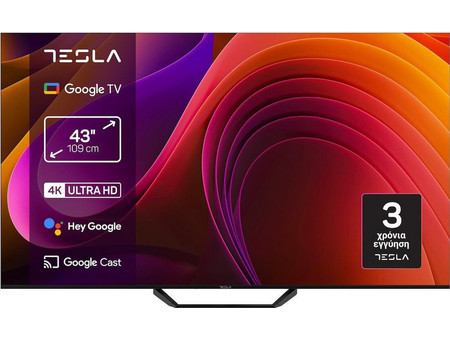 Tesla 43E655BUS Smart Τηλεόραση 43" 4K UHD DLED HDR (2025)