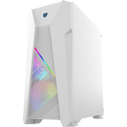 Aqirys Canopus White Midi Tower Κουτί Υπολογιστή RGB με Πλαϊνό Παράθυρο