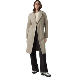 Vero Moda Γυναικείο Παλτό Μάλλινο Μακρύ Εκρού 10278330