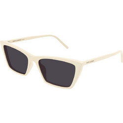 Saint Laurent SL737 005 Γυναικεία Γυαλιά Ηλίου Πεταλούδα Κοκάλινα Λευκά με Μαύρο Φακό
