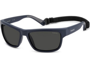 Polaroid Eyewear PLD7031/S FLL/M9 Ανδρικά Γυαλιά Ηλίου Τετράγωνα Κοκάλινα Μπλε με Μαύρο Φακό