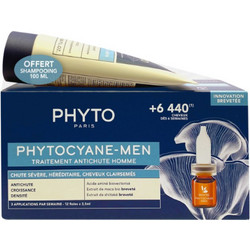 Phyto Phytocyane Men Σετ Σαμπουάν 100ml & Αμπούλες 12x3.5ml κατά της Τριχόπτωσης