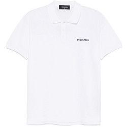 Dsquared2 Ανδρική Μπλούζα Polo Κοντομάνικη Λευκή S71GL0054S22743-100