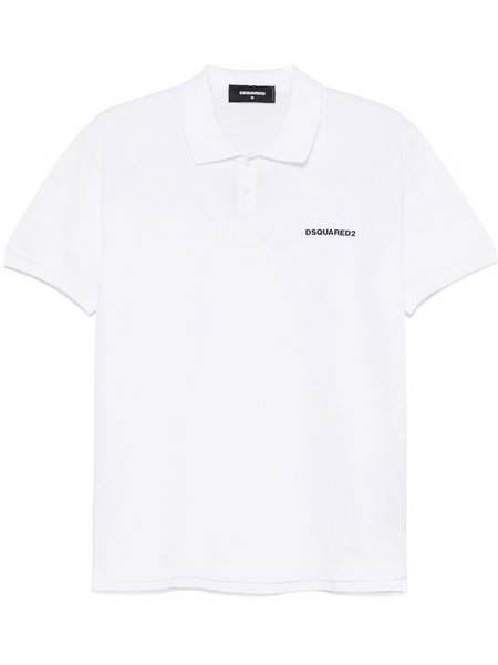 Dsquared2 Ανδρική Μπλούζα Polo Κοντομάνικη Λευκή S71GL0054S22743-100